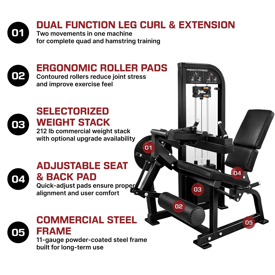 Seated Leg Curl Leg Extension - Image 3
